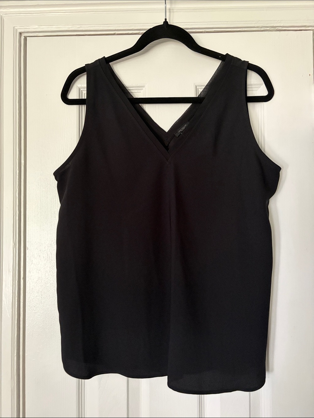 Ann Taylor Factory Black V-Neck Tank Camisole